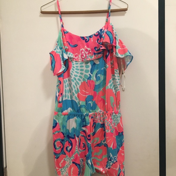 Lilly Pulitzer Dresses & Skirts - NWT Lilly Pulitzer Klea Off The Shoulder Romper